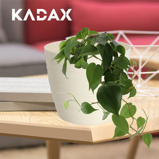 Kadax Kadax Kunststoff-Blumentopf Creme 19x19cm