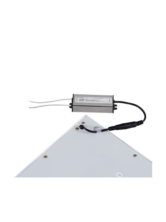 GloboStar Paneleti Χωνευτό LED Panel 40W με Θερμό Λευκό Φως 2700K 2τμχ