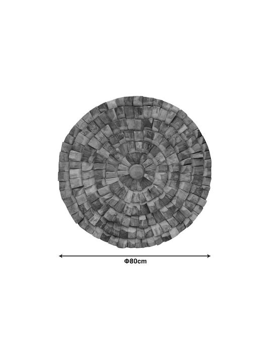Decorațiune de Perete Benez Pakoworld Teak Lemn Nuanță Naturală Φ80x5cm Pakoworld 338-000033