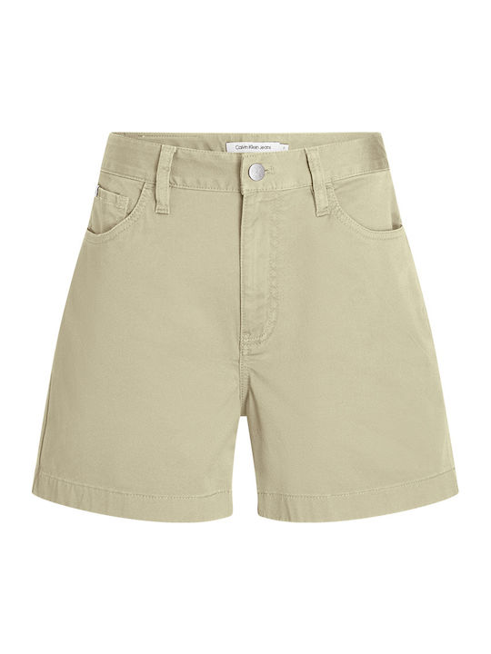Calvin Klein Jeans Woven Label Mom Short Green Haze