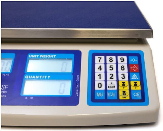 Aclas Handelswaage Präzision mit 15kg Maximalgewicht und 0,5gr Messgenauigkeit ZY-ICS-CSF-15