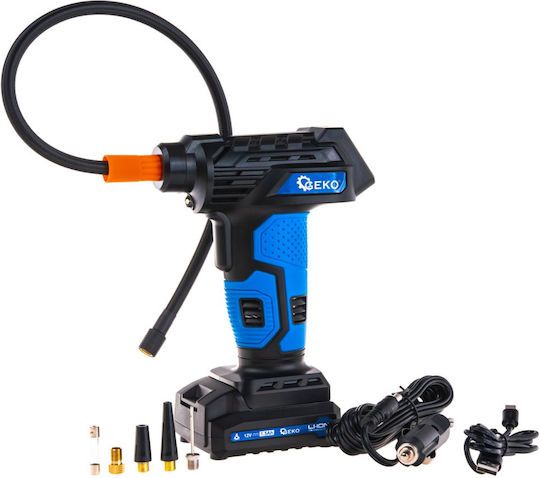 Geko Τρόμπα Αυτοκινήτου 150PSI Επαναφορτιζόμενη με Μπαταρία 12V