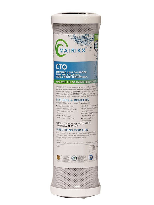 Matrikx Countertop and Under Sink Water Filter Replacement made of Activated Carbon 10" CTO 5 μm