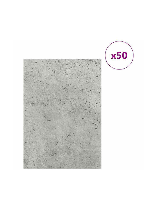 Vidaxl Decorative Paintings 50 Pieces Gray Concrete 30 X 42 X 0.3 Cm