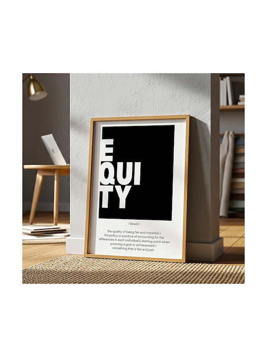 Zitat Poster Equity Pq190 21cm x 30cm Schwarzer Hölzernes Rahmen