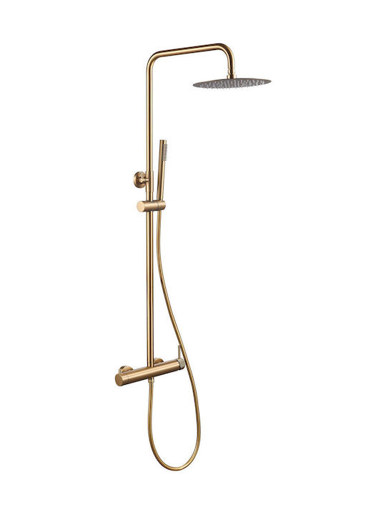 Katsamakos Shower Column with Mixer Silver