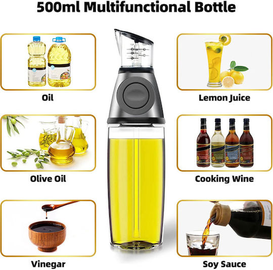 Recipient Pentru Ulei și Oțet Recipient Pentru Ulei Din Sticlă cu Flux 500ml