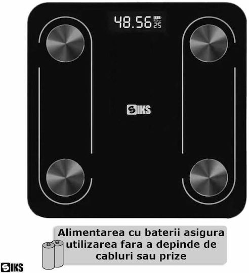 Smart Ζυγαριά 180kg με Bluetooth Μαύρη