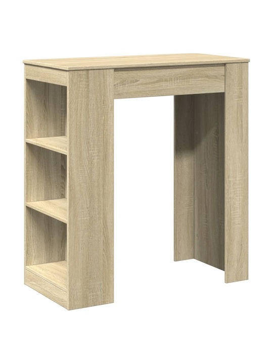 Vidaxl Τραπέζι Μπαρ Ράγες Sonoma Δρυς 95x47x103,5cm Επεξεργ Ξύλο 1 Τεμ Καφέ