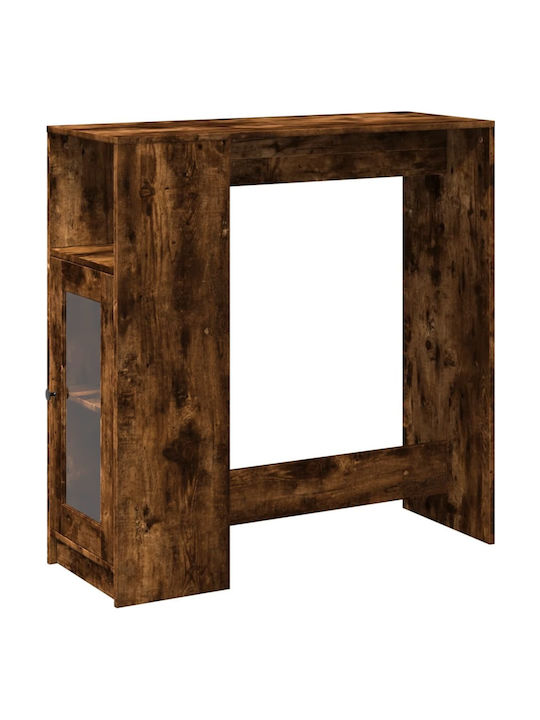 Vidaxl Τραπέζι Μπαρ Ράφια Δρυς 101x40x103,5cm Επεξεργ Ξύλο 1 Τεμ Καφέ