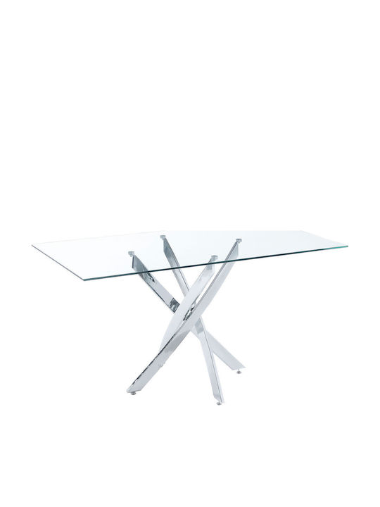Table Dining Room with Glass Surface 120x80x75cm