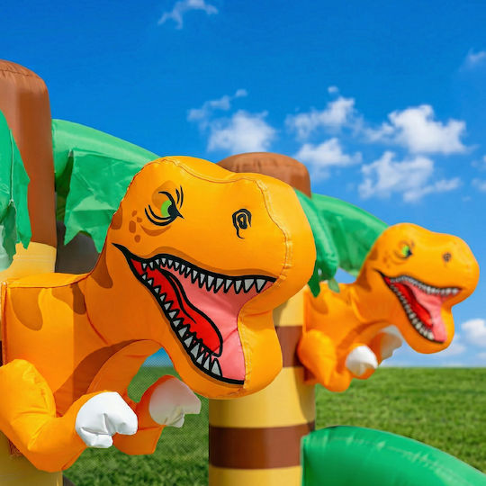 Kindii Aufblasbares Dino mit Rutsche für 3-10 Jahre