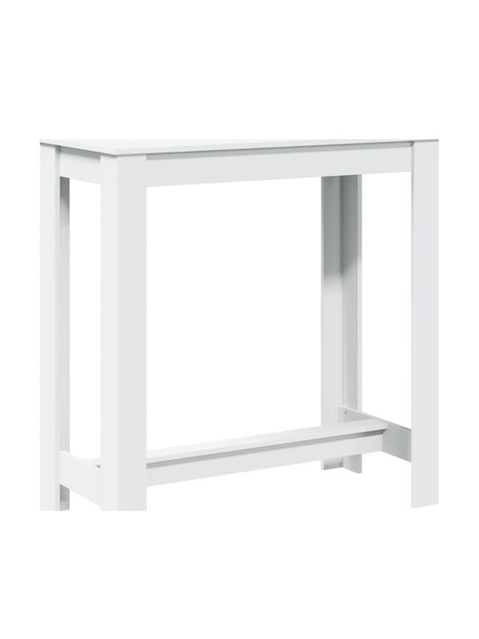 Table Bar Wooden White 102x50x103.5cm