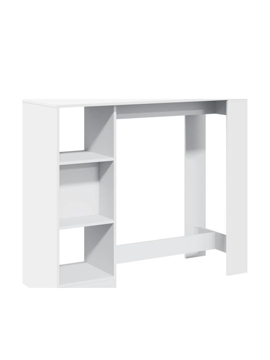Vidaxl Console Table Shelf White 124x46x103.5cm Engineered Wood 1 Piece White
