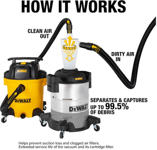 Dewalt Dxvcs003 Cyclonic Dust Separator Stainless Steel Bin 38L
