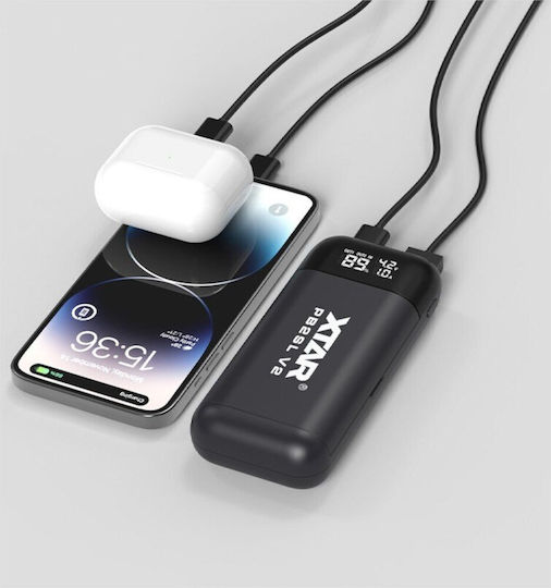 XTAR USB Φορτιστής 2 Μπαταριών Li-ion Μεγέθους 18650/21700