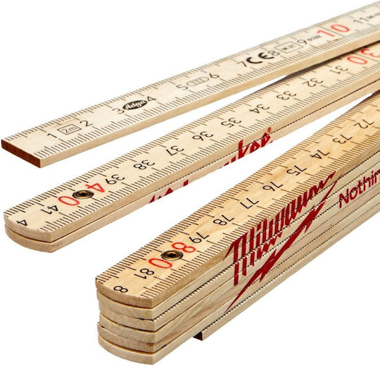 Milwaukee 4932459303 Wooden Folding Ruler 2m