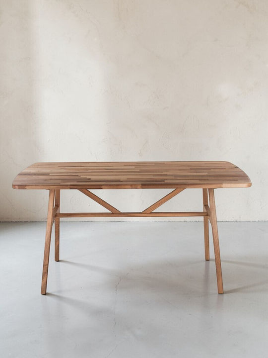 Μασίφ Τραπέζι Καρυδιάς Slim 150x80x74,5cm (150x80x74,5cm)