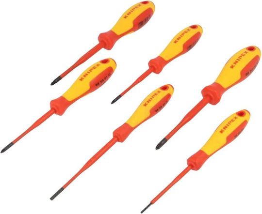 Knipex Set Șurubelnițe Electricianului VDE 1000V cu 6 Vârfuri Schimbabile