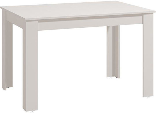 Hamar Extendable White Dining Room Table 120+60x80x77cm