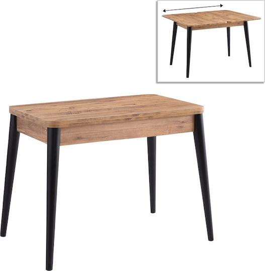 Dolunay Kitchen Extendable Atlantic Pine - Black 100+20x60x79.5cm GP052-0209,2