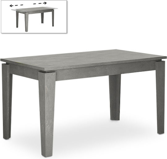 Helmut Masă Extensibilă Pentru Sala De Mese Gri Retro 160+40x90x76cm