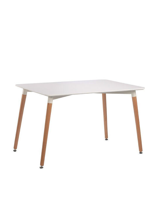 Fiorino Table Kitchen Wooden White 120x80x74cm