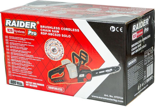 Raider Akku-Kettensäge Solo 40V mit Schiene 40cm