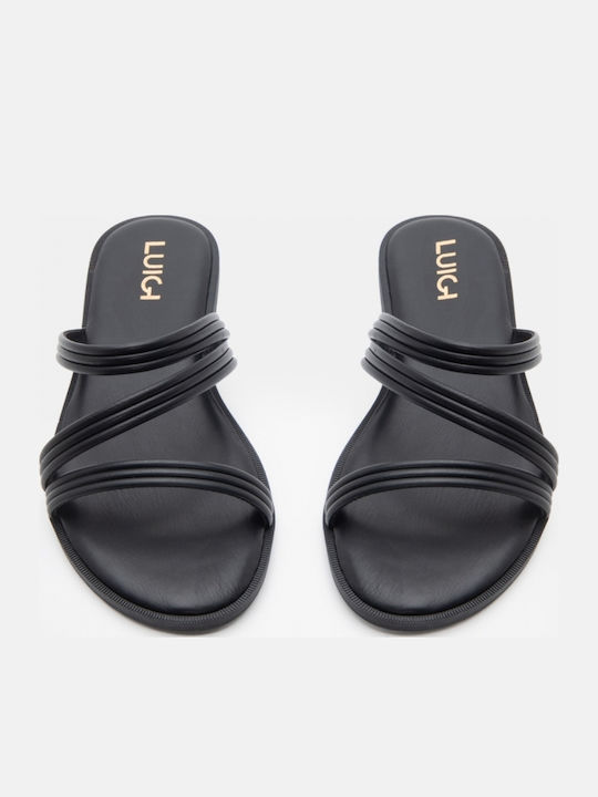 Damen Flache Sandalen Schwarz