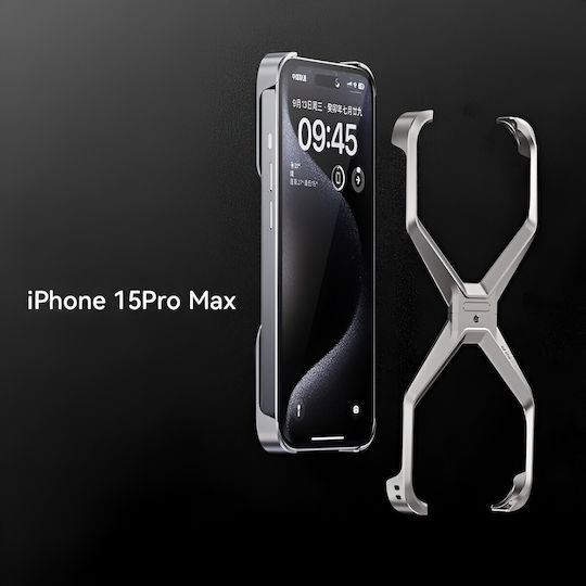 Back Cover Metallic Waterproof Gray iPhone 15 Pro Max