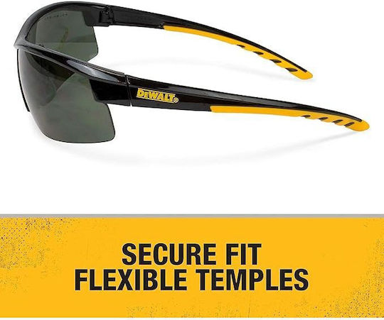 Dewalt Safety Glasses for Protection with Gray Lenses Tinted 1pcs