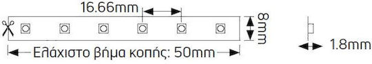 Geyer Rezistent la apă Bandă LED 12V Alb Rece Lumină 5m Tip SMD3528