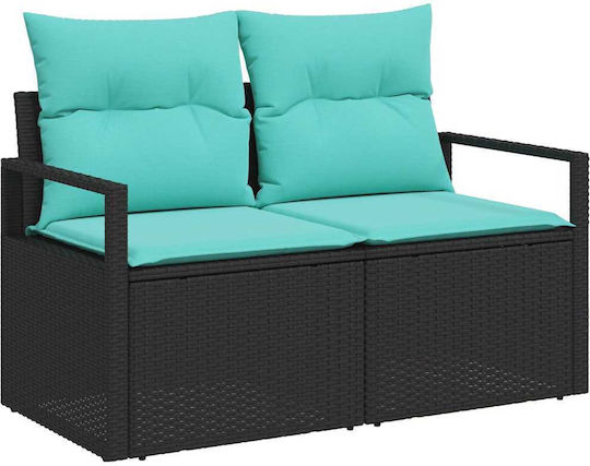 Set Cameră De Zi Pentru Exterior 5 Piese Negru și Turcoaz