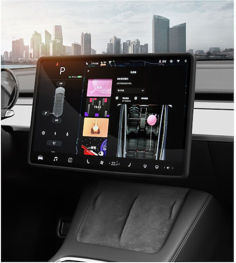 Tesla Front Screen Edge Protection Case Flippy Kompatibel Tesla Model 3/y Made Tpe Schwarz