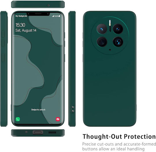 Silikon Umschlag Rückseite Grün Huawei Mate 50 Pro
