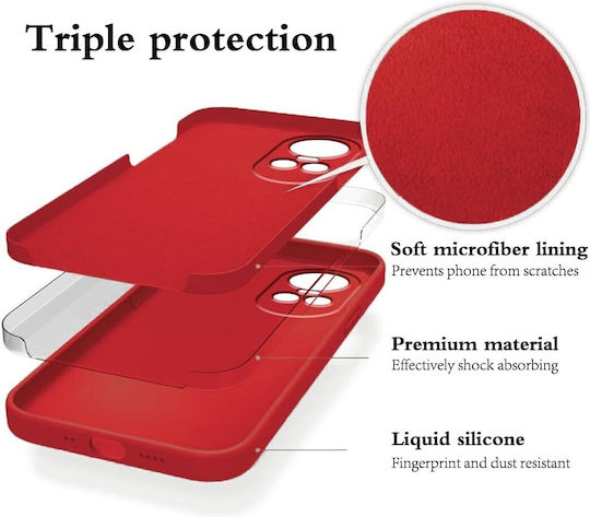Back Cover Din Silicon Roșu Pentru Oppo Reno10 Pro