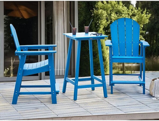 Set Sala De Mese Pentru Exterior Berwyn 3249 3 Piese Albăstrui Cu Perne