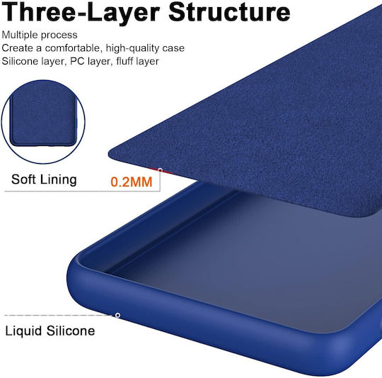 Back Cover Din Silicon Albastru Oppo Reno10 Pro