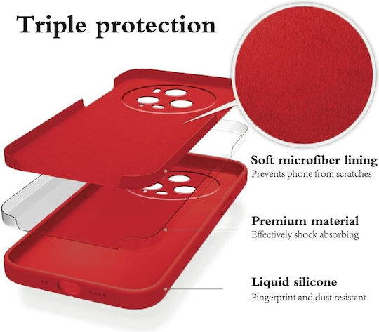 Back Cover Din Silicon Roșu Realme 5 Pro