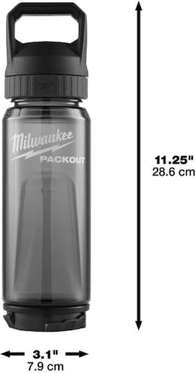 Milwaukee Packout Μπουκάλι Θερμός Πλαστικό 740ml Μαύρο