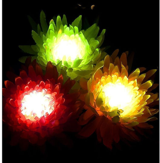 Lampă Solară Floare 4W 10lm Alb Rece 6500K cu Senzor de Mișcare și Fotocelul IP65