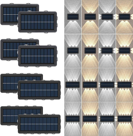 Lampa Solară de Perete cu Lumină Alb Cald 8x17.7x3.7cm