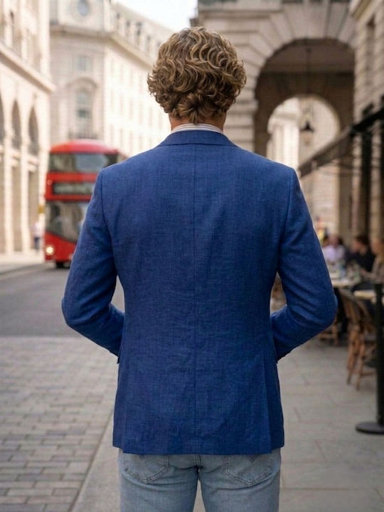 Summer Men’s Suit Jacket Blue-Navy
