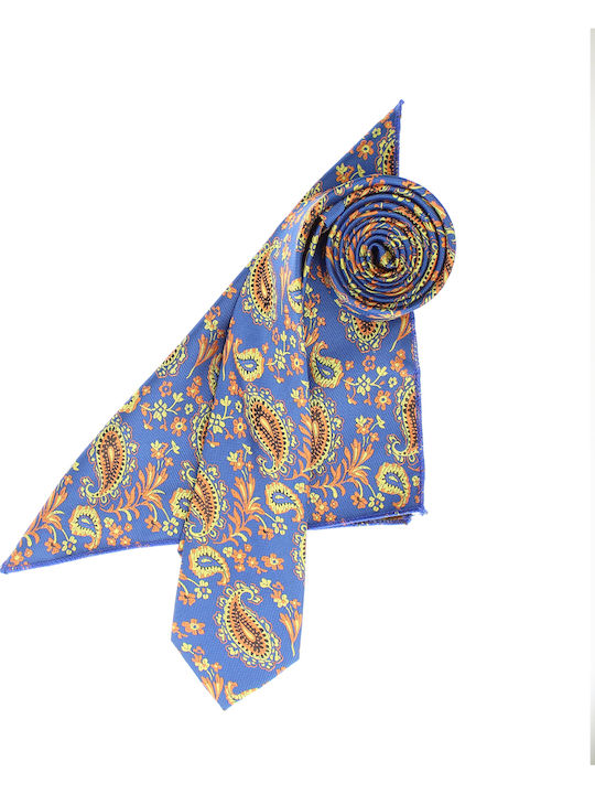 ButicCochet Set Herren Krawatte Synthetisch in Blau Farbe
