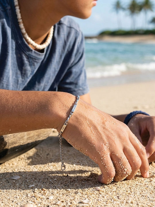 Sharks Bay Clothing Men's Chain Bracelet with Cross Design 19.5cm