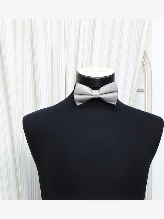Men's Bow Tie Buticcochet Made Synthetic Material 7x12 Cm Dotted Pattern Gray Pap324