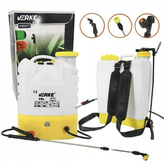 Verke Pulverizator Cu Presiune 12V Cu Baterie 8Ah Cu Capacitate 18lt 4bar În Culoare Gri