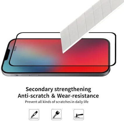 0.3mm Vollleim Gehärtetes Glas Schwarz (Galaxy S22 5G)
