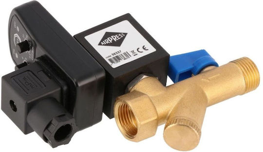 Automatic Condensate Separator Solenoid Valve Airpress Compressor 1/2" 16 Bar