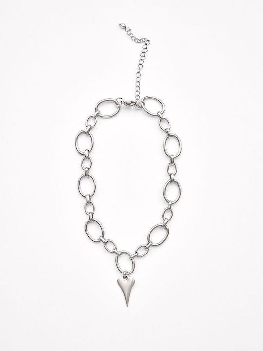 Kaleido Necklace With Heart Design Made Of Gold Plated Steel